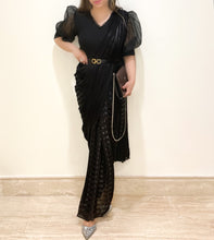 Load image into Gallery viewer, All Black Sari
