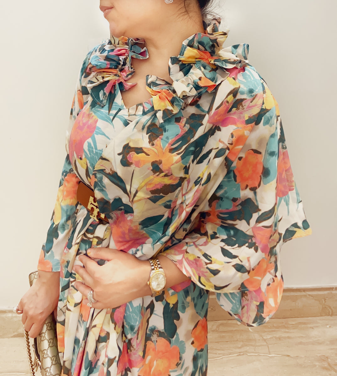 Floral Drape Maxi – TPS Clothing