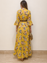 Load image into Gallery viewer, Mustrad Floral Drape Dress

