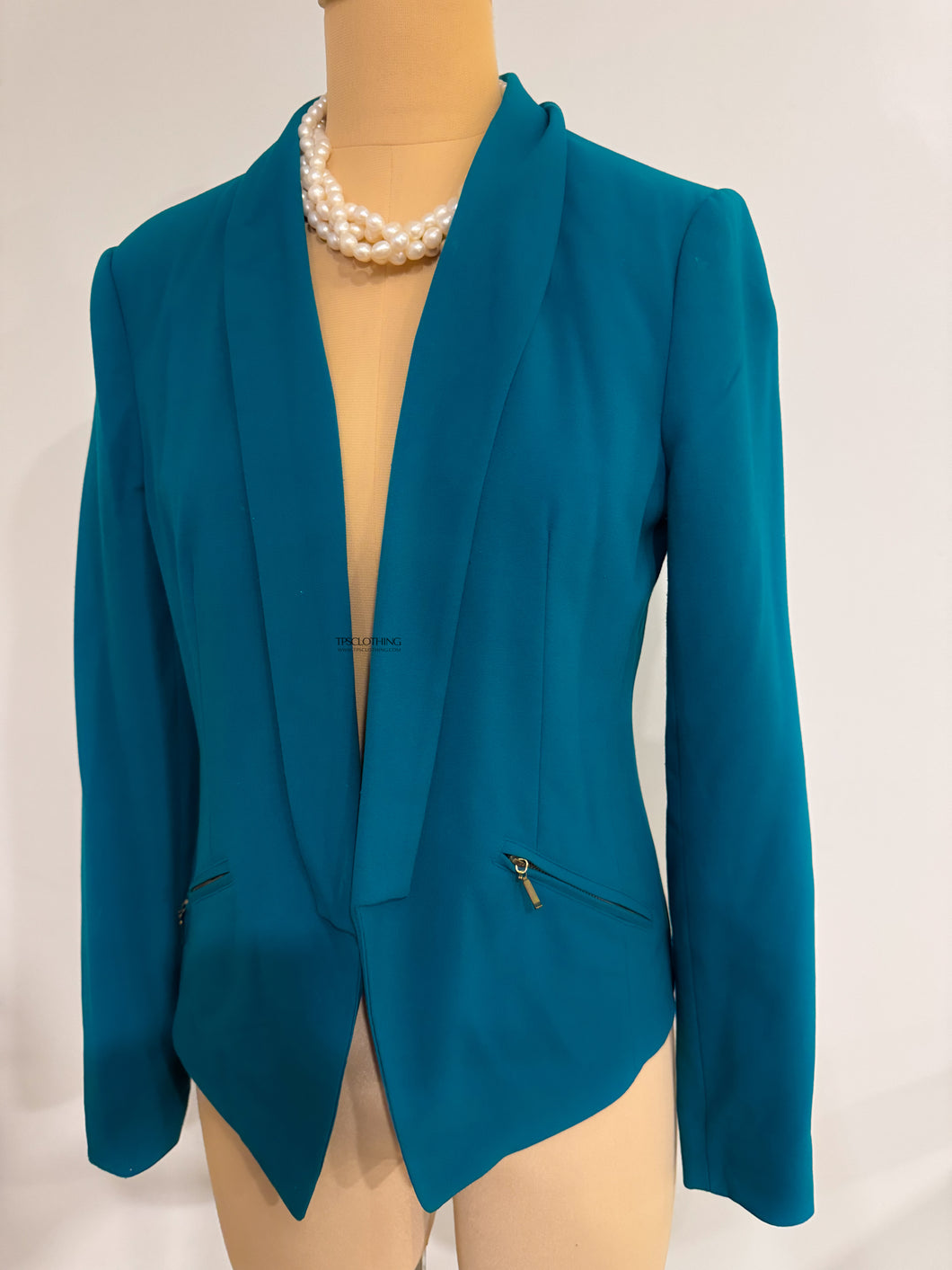 TURQ LAPEL BLAZER