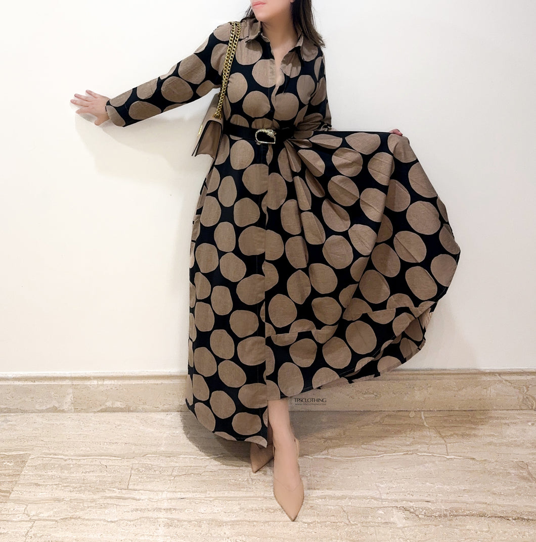 echo maxi dress Noir Leaf Echo