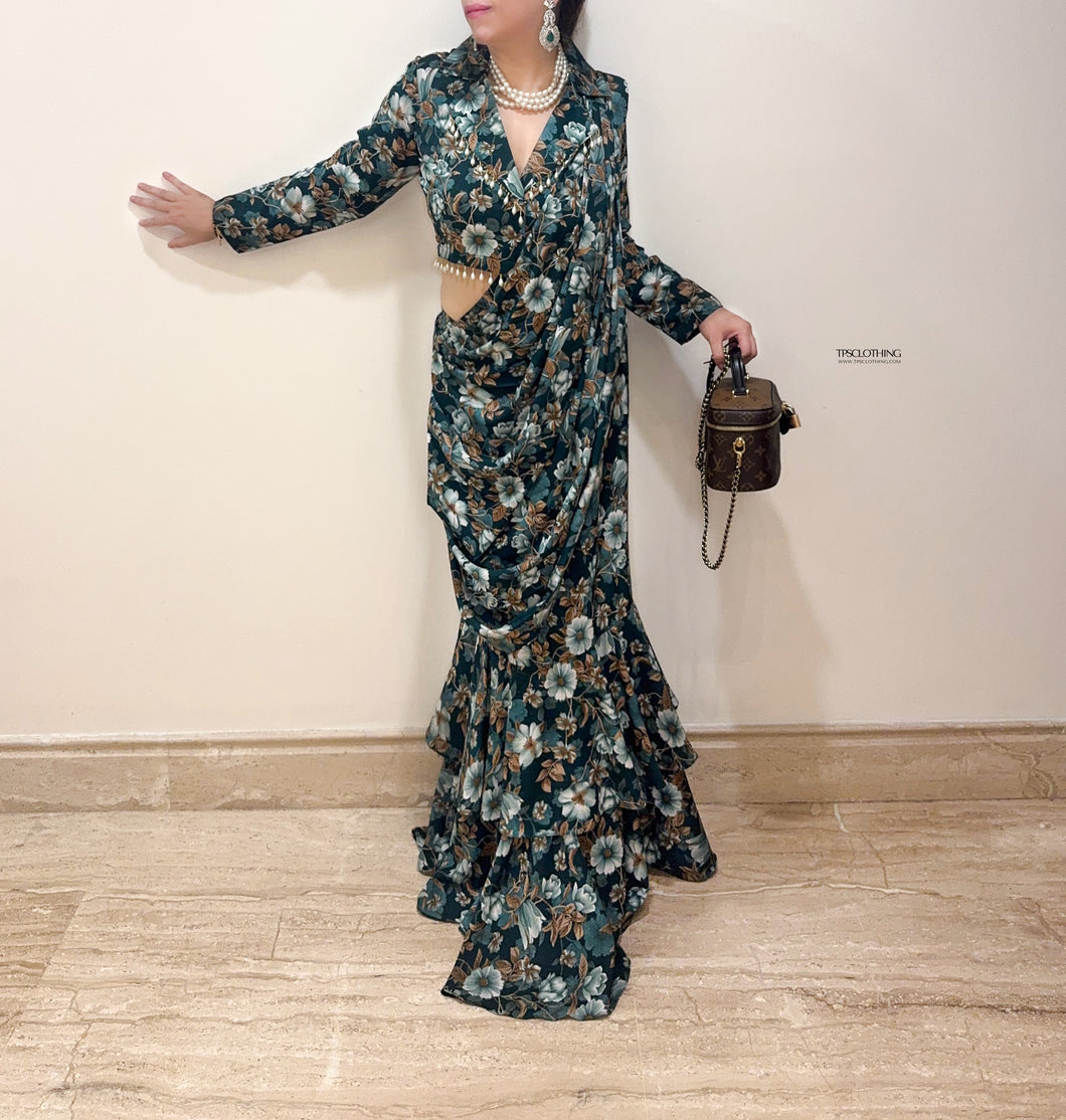 Pasha mermaid saree