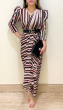 Load image into Gallery viewer, Burgundy Stripes Maxi
