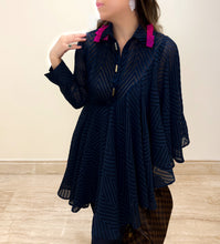 Load image into Gallery viewer, Ella Blue Asymmetric Tunic
