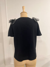 Load image into Gallery viewer, Black applique t shirt
