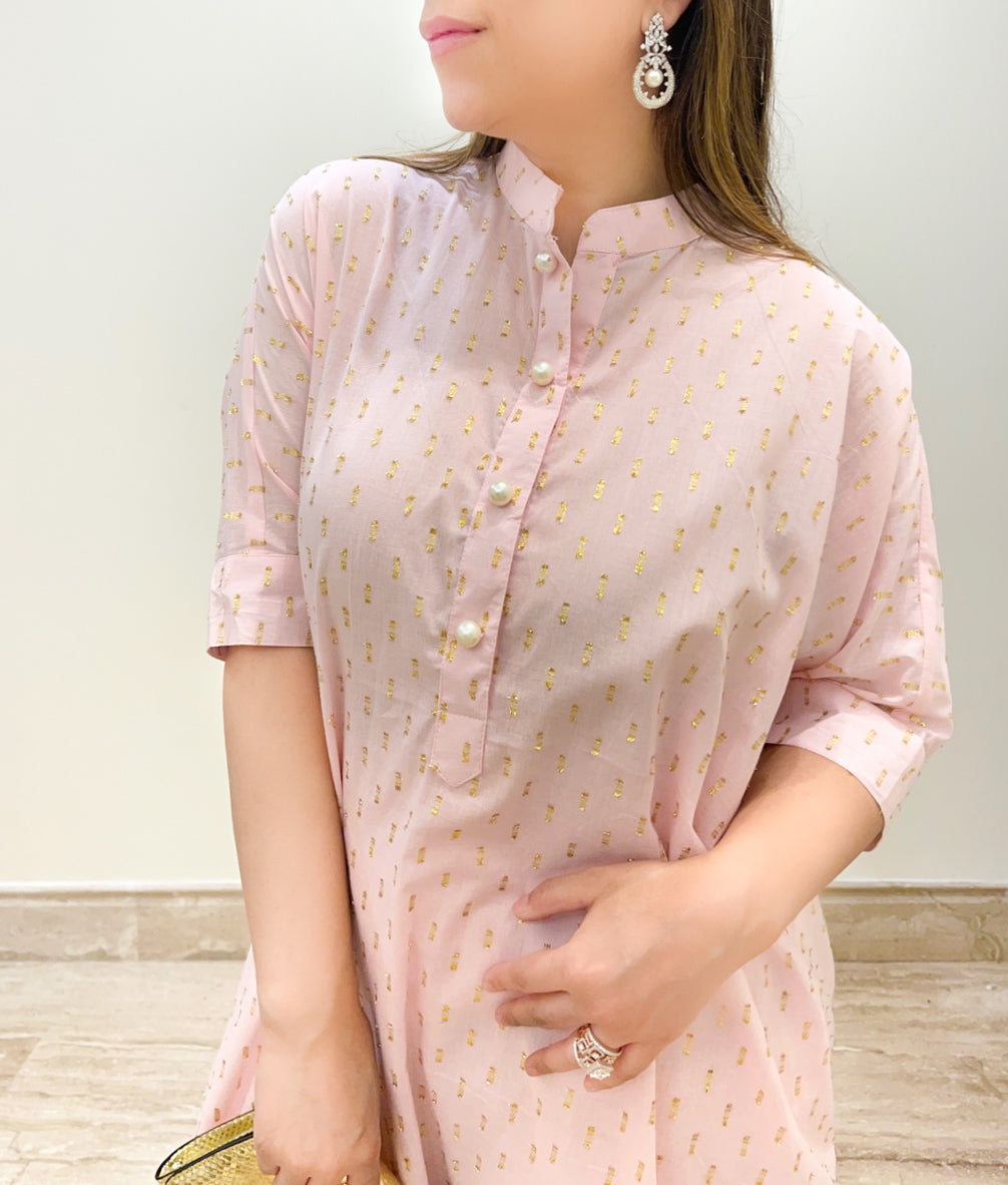 Pink Cotton Tunic Set – TPS Clothing